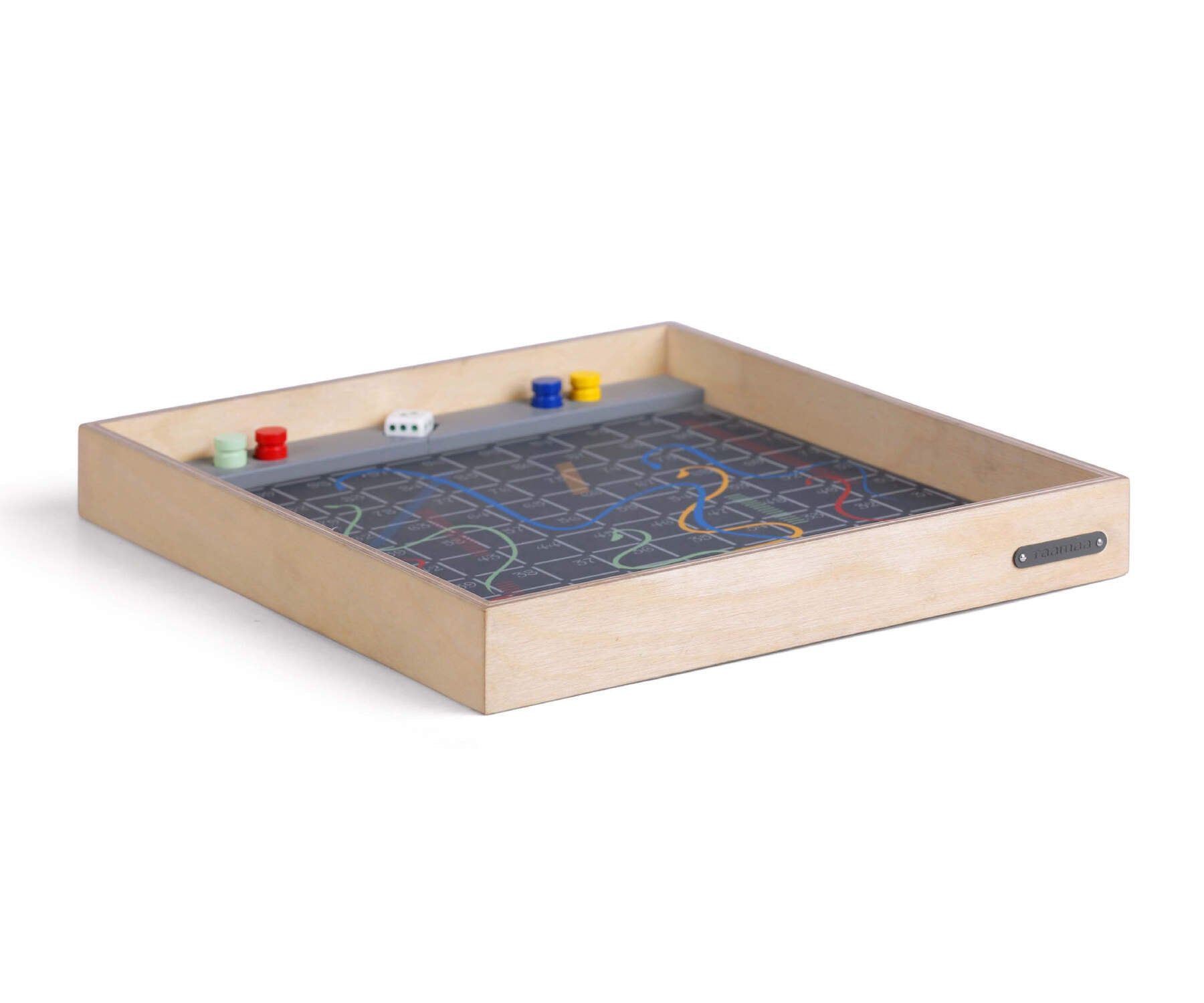 Buy Wooden Snakes and Ladders Prisma - Metal Playing Pieces - Taamaa