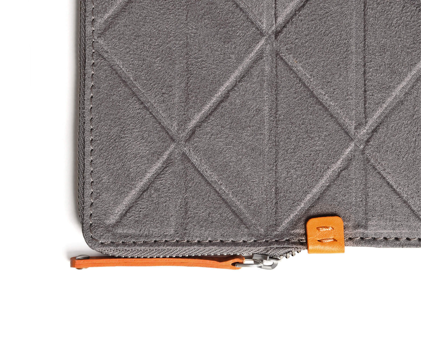 Buy Trigon Medium Grey Sleeve Bag - Faux Suede with Leather-Edged Pocket - Taamaa